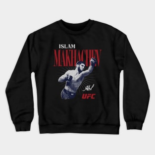 Islam Makhachev Retro Bitmap Crewneck Sweatshirt